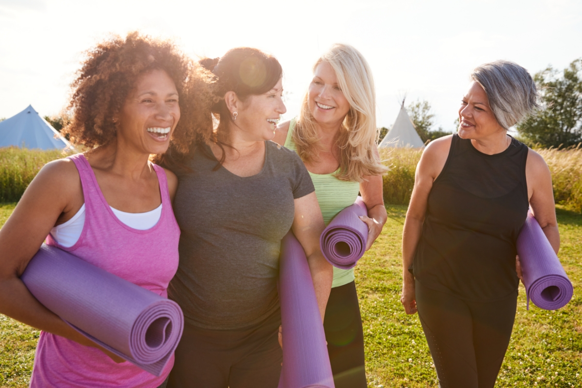 Group Of Mature Female Friends On Outdoor